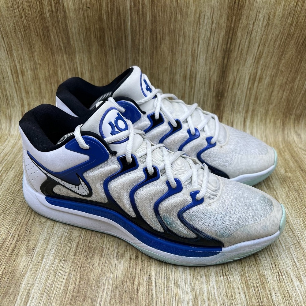 Nike KD 17 Penny Men's Size 10.5 White Royal Blue Basketball Shoes FJ9487-100